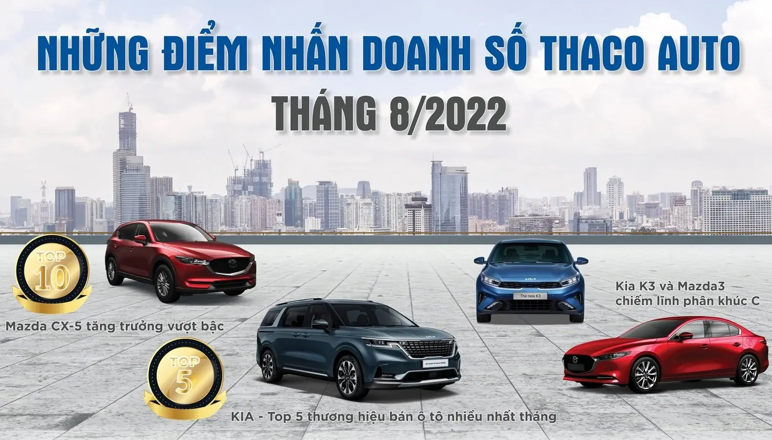 Những điểm nhấn doanh số THACO AUTO tháng 8/2022