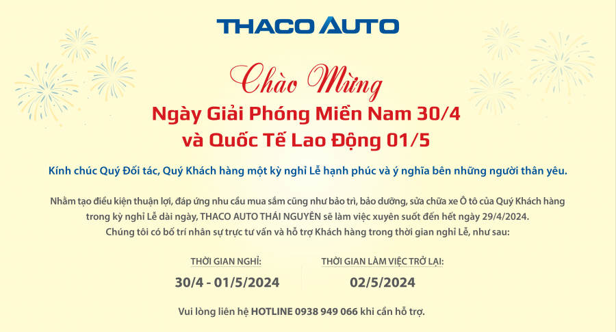 Chào mừng ngày giải phóng miền nam 30/4 và ngày quốc tế lao động 1/5