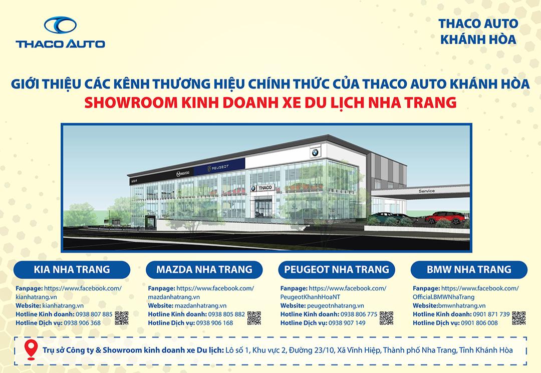 Giới thiệu các kênh thương hiệu chính thức của THACO AUTO Khánh Hòa
