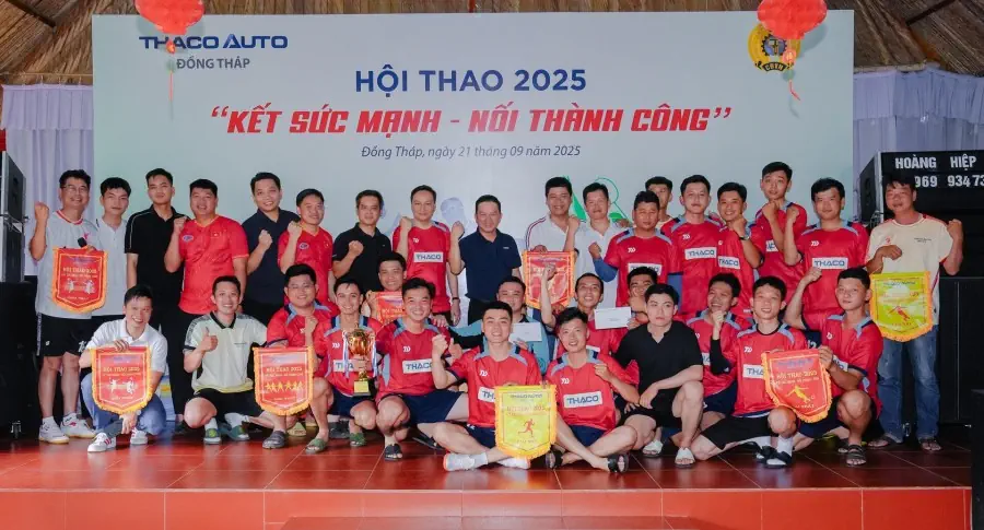 THACO AUTO Tiền Giang khép lại Hội thao năm 2025 với nhiều dấu ấn đẹp