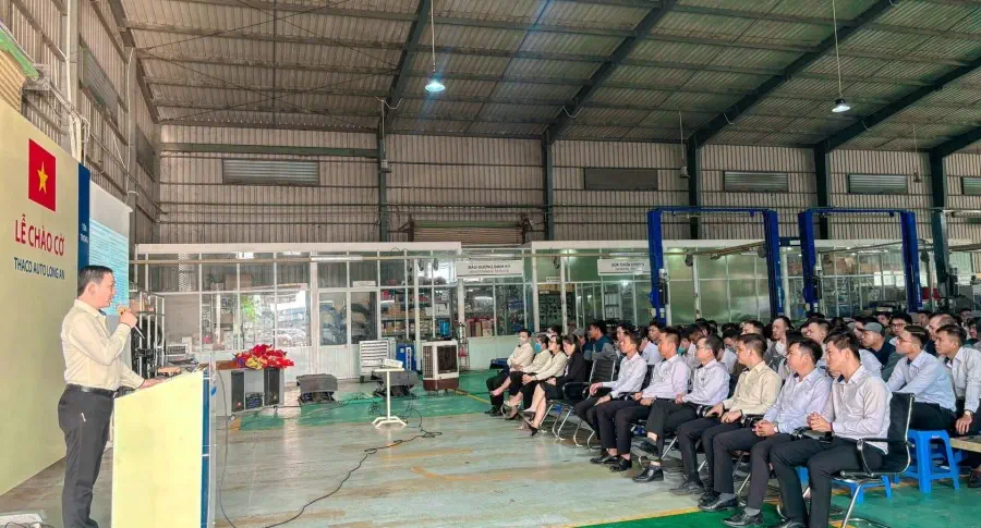 Lễ chào cờ đầu năm mới 2024 đầy cảm xúc tại THACO AUTO Long An