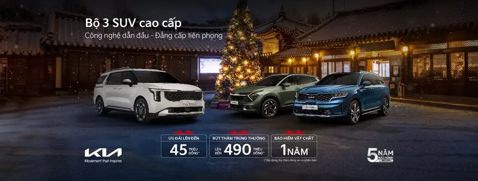 Sở hữu xe Kia với ưu đãi hấp dẫn dịp cuối năm, cao nhất lên đến 110 triệu đồng