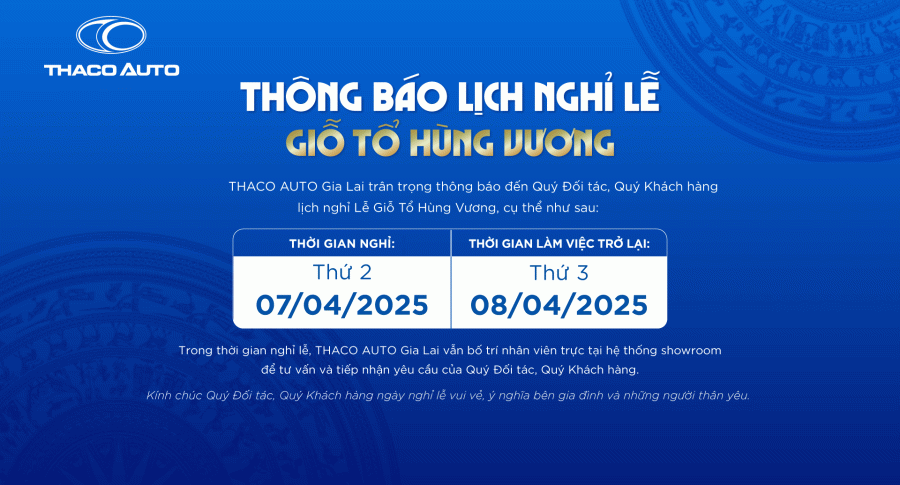 THÔNG BÁO NGHỈ LỄ GIỖ TỔ HÙNG VƯƠNG 2025