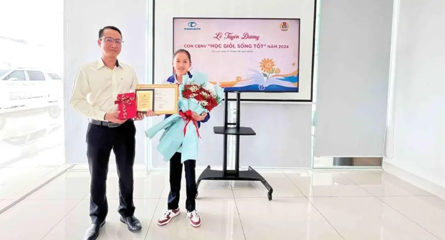 THACO AUTO Gia Lai tổ chức tuyên dương con CBNV “Học giỏi, sống tốt” năm 2024