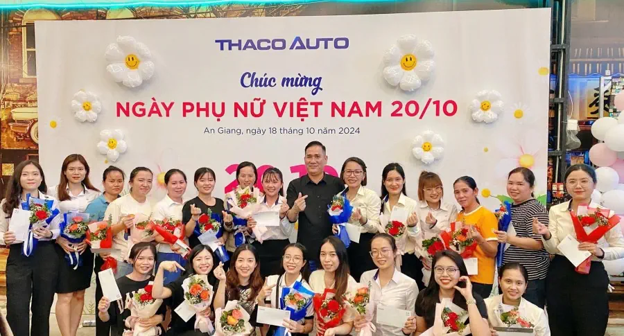 Nữ CBNV CÔNG TY THACO AUTO AN GIANG rạng rỡ trong Ngày Phụ nữ Việt Nam 20/10