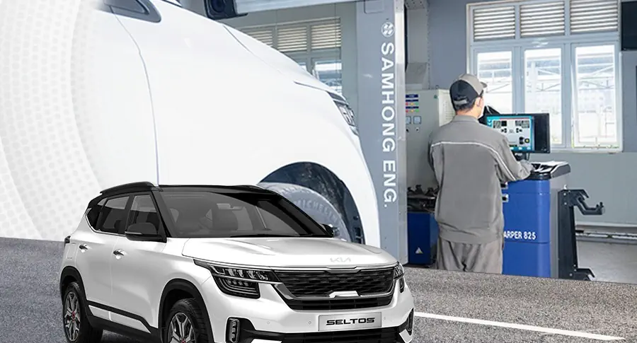 Vững tay lái trên mọi cung đường với dịch vụ cân chỉnh góc đặt bánh xe Kia