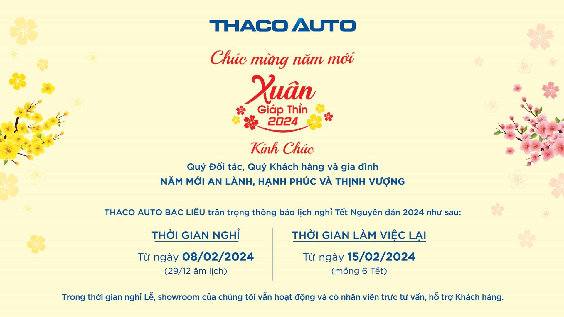 CHÚC MỪNG NĂM MỚI XUÂN GIÁP THÌN 2024