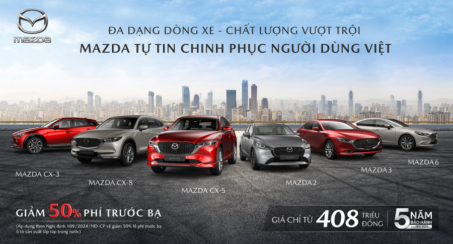 Ưu đãi 50% phí trước bạ, cơ hội sở hữu xe với mức giá hấp dẫn