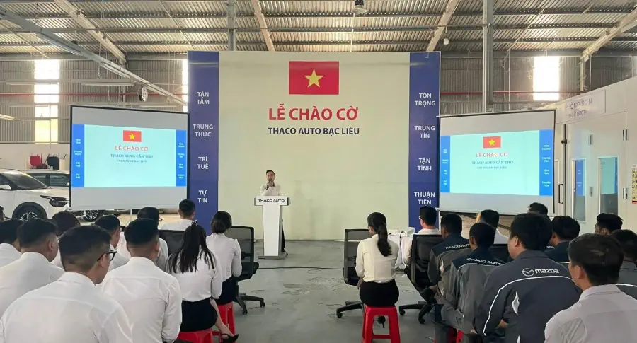 Lễ chào cờ tháng 10: THACO AUTO Bạc Liêu sẵn sàng bứt phá trong Quý IV/2024