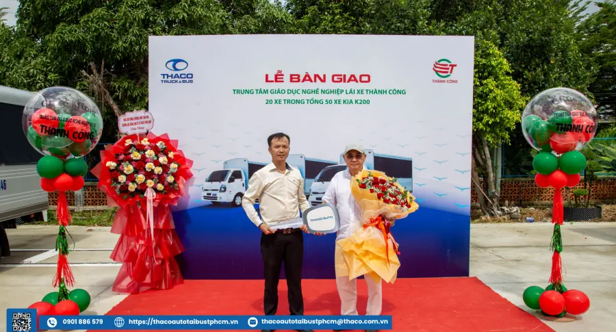 Bàn giao 20 xe Kia Frontier K200 Tập Lái cho Trung Tâm Giáo Dục Nghề Nghiệp Lái Xe Thành Công