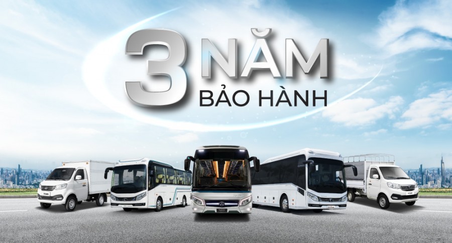 THACO AUTO nâng mức bảo hành tiêu chuẩn lên 3 năm khi khách hàng đầu tư xe tải, bus