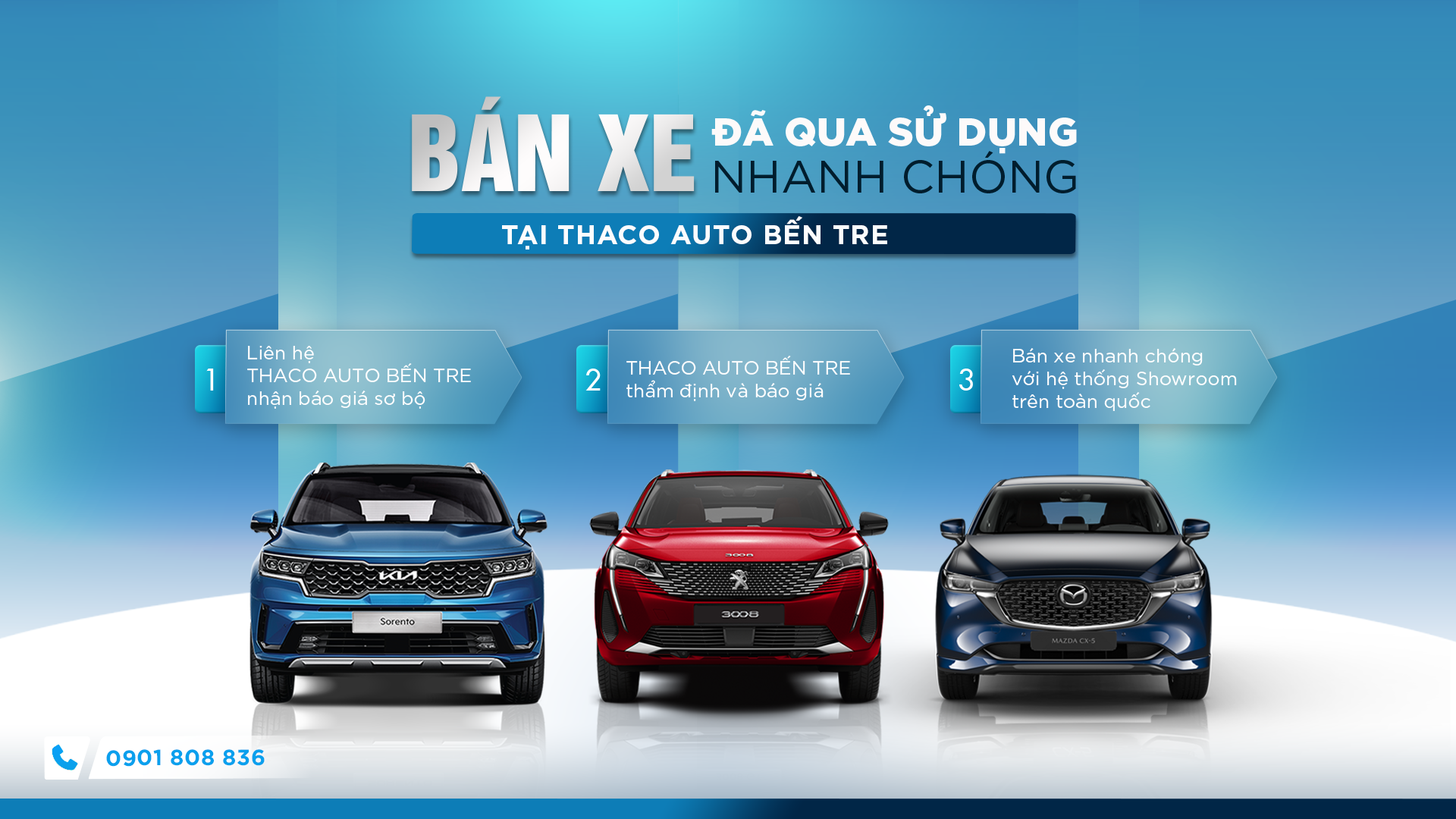 Bán xe đã qua sử dụng nhanh chóng tại THACO AUTO Bến Tre