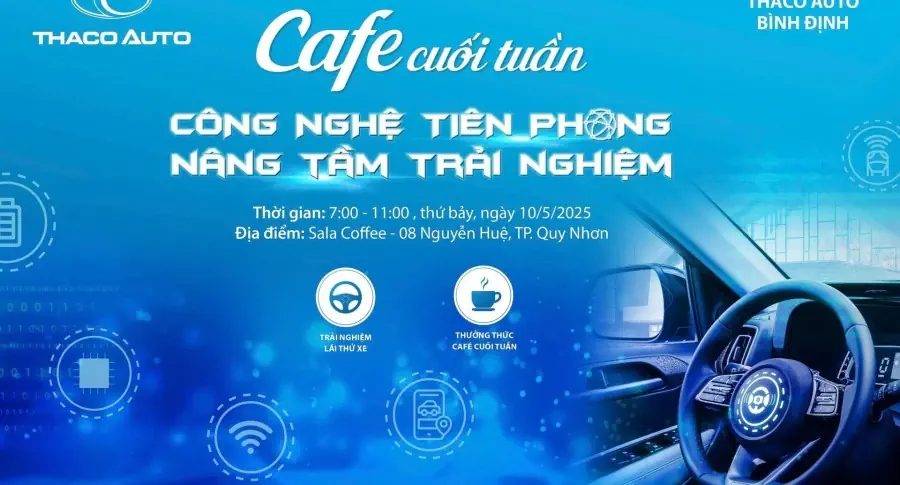 THACO AUTO Bình Định khởi động sự kiện Cafe cuối tuần với chủ đề "Công nghệ tiên phong - Hành trình bứt phá".