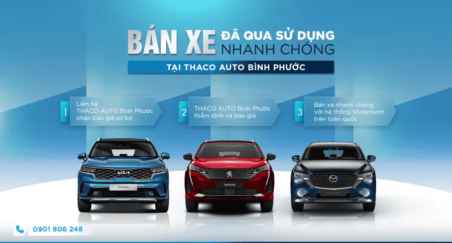 Bán xe đã qua sử dụng nhanh chóng tại THACO AUTO Bình Phước