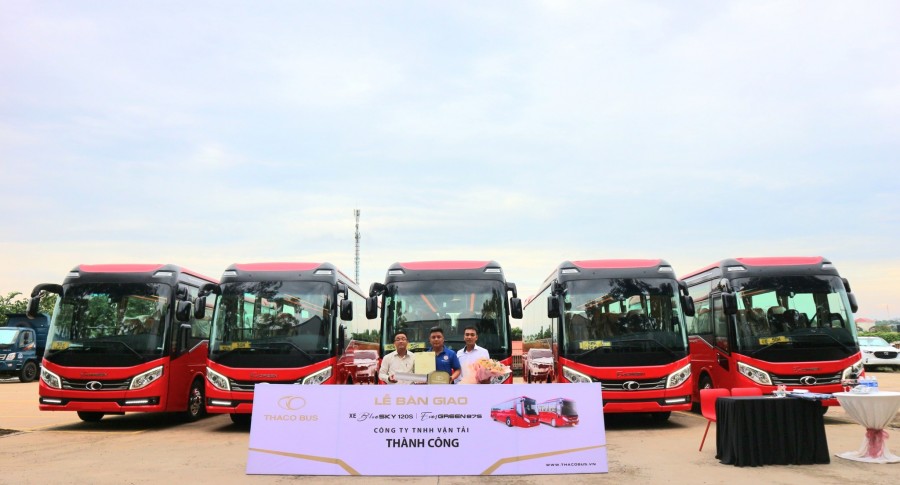 THACO AUTO BÌNH PHƯỚC bàn giao lô 5 xe Bus EverGreen 87S