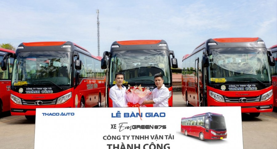 Bàn giao lô 05 xe bus Evergreen 87S phục vụ vận tải hành khách tuyến Bình Phước - TP. HCM