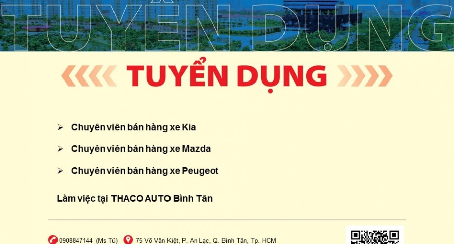 THACO AUTO Bình Tân tuyển dụng