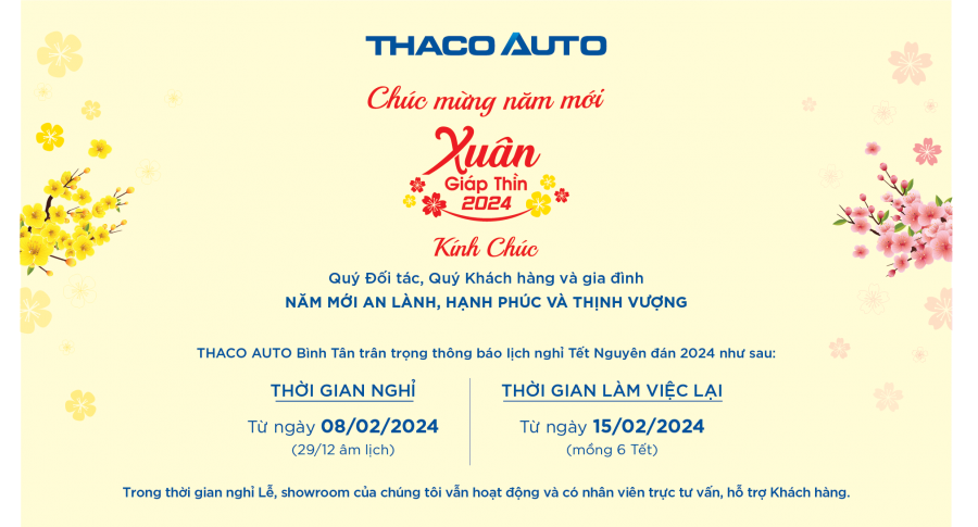 THACO AUTO BÌNH TÂN - HCM CHÚC MỪNG NĂM MỚI