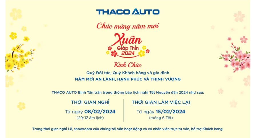 THACO AUTO BÌNH TÂN - HCM CHÚC MỪNG NĂM MỚI