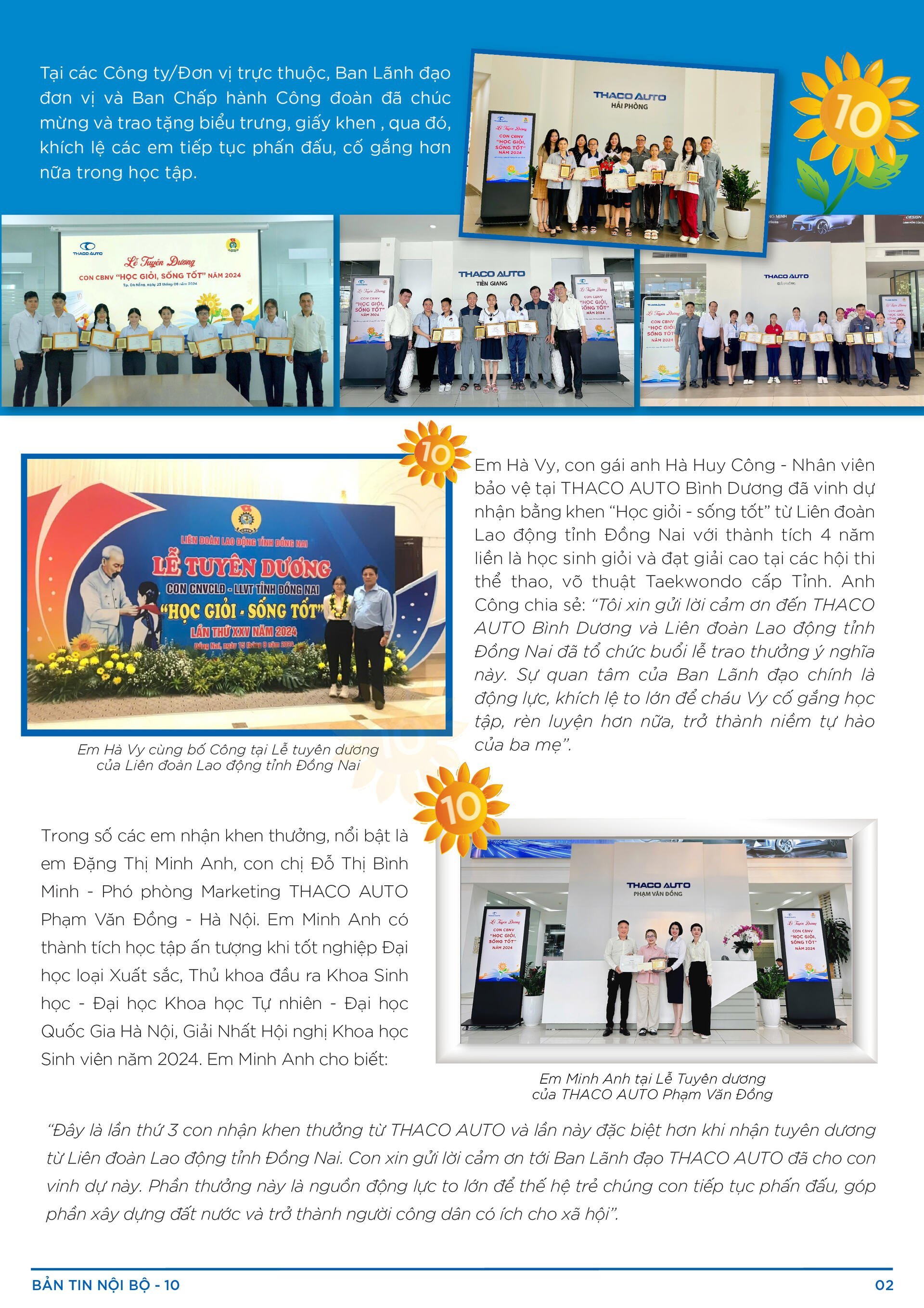 BẢN TIN NỘI BỘ SỐ 10-02