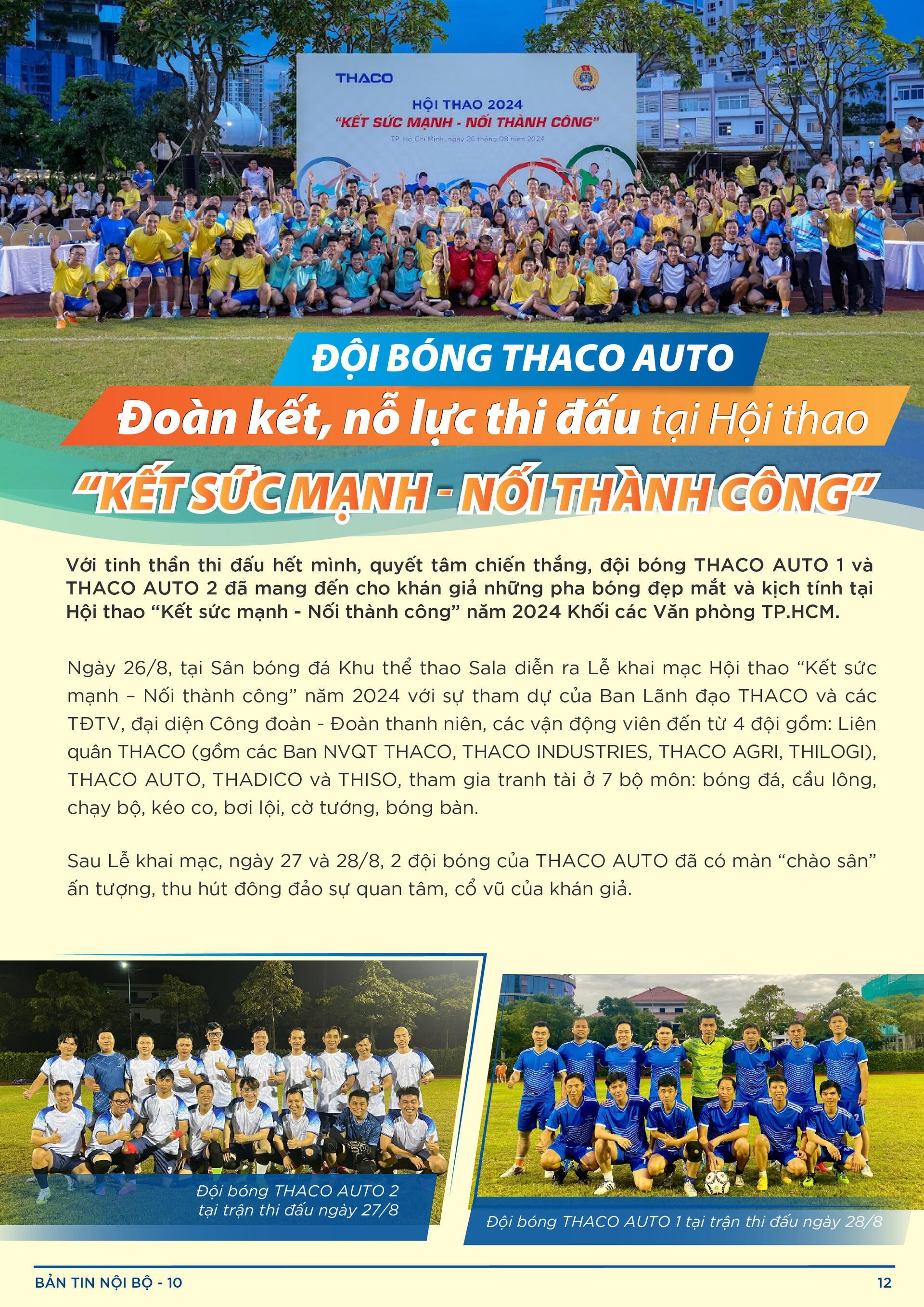 BẢN TIN NỘI BỘ SỐ 10-12