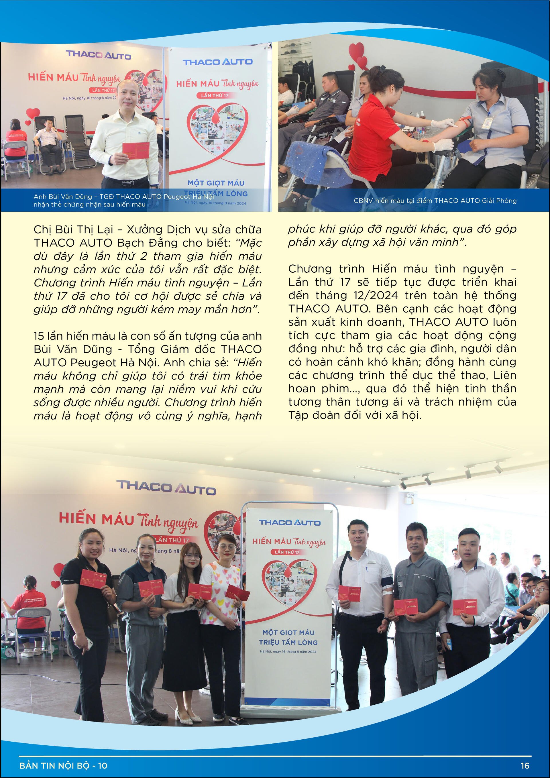 BẢN TIN NỘI BỘ SỐ 10-16