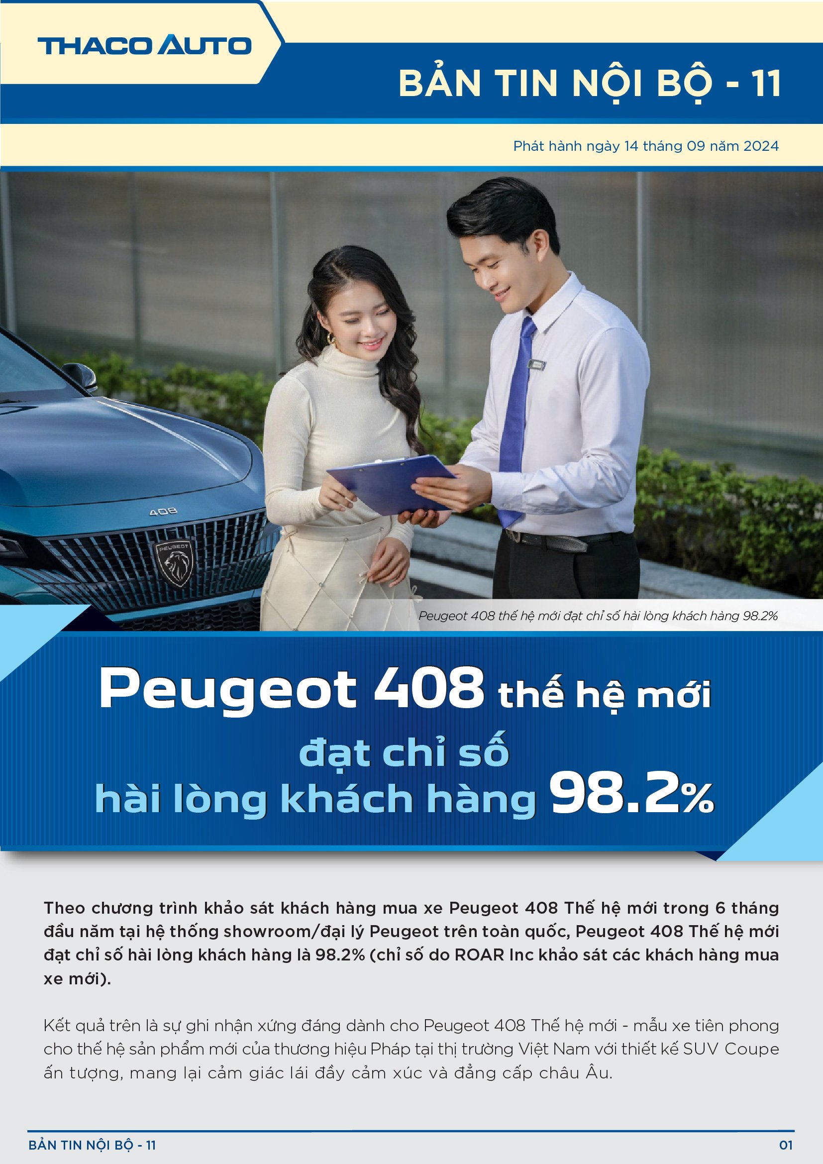 BẢN TIN NỘI BỘ SỐ 11-01