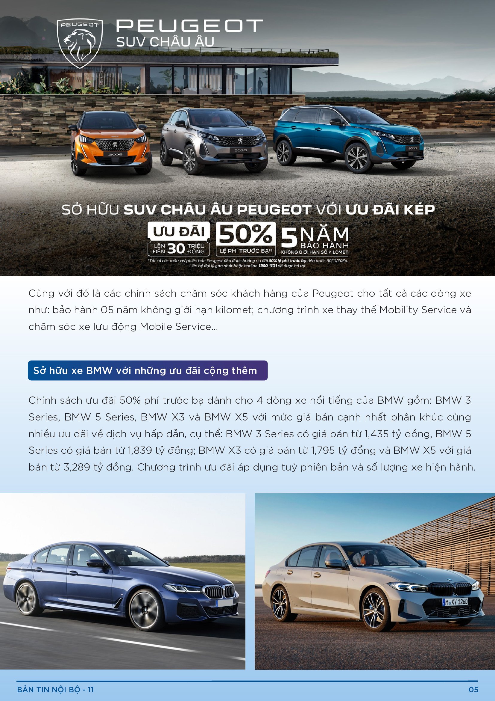 BẢN TIN NỘI BỘ SỐ 11-05