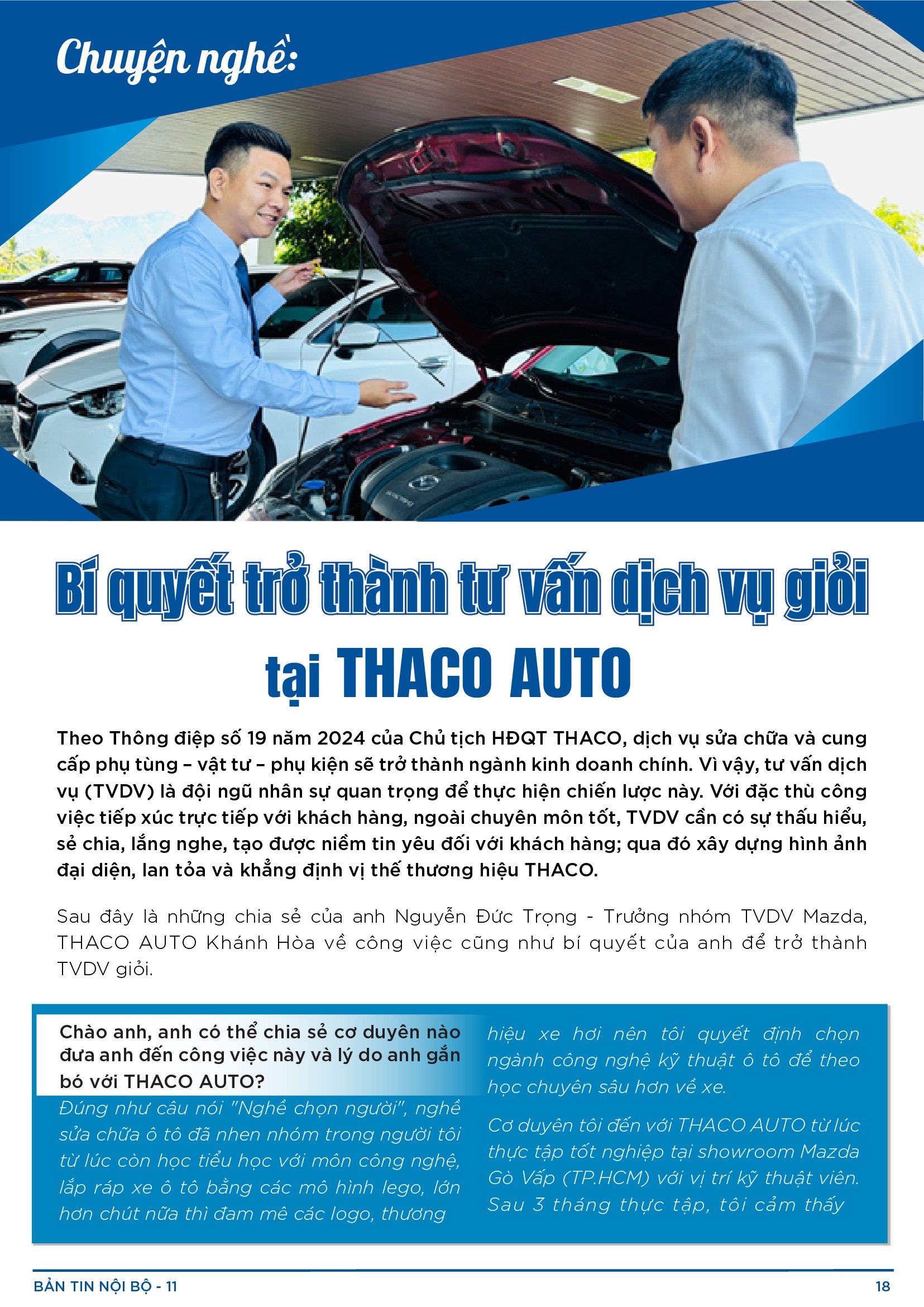 BẢN TIN NỘI BỘ SỐ 11-18