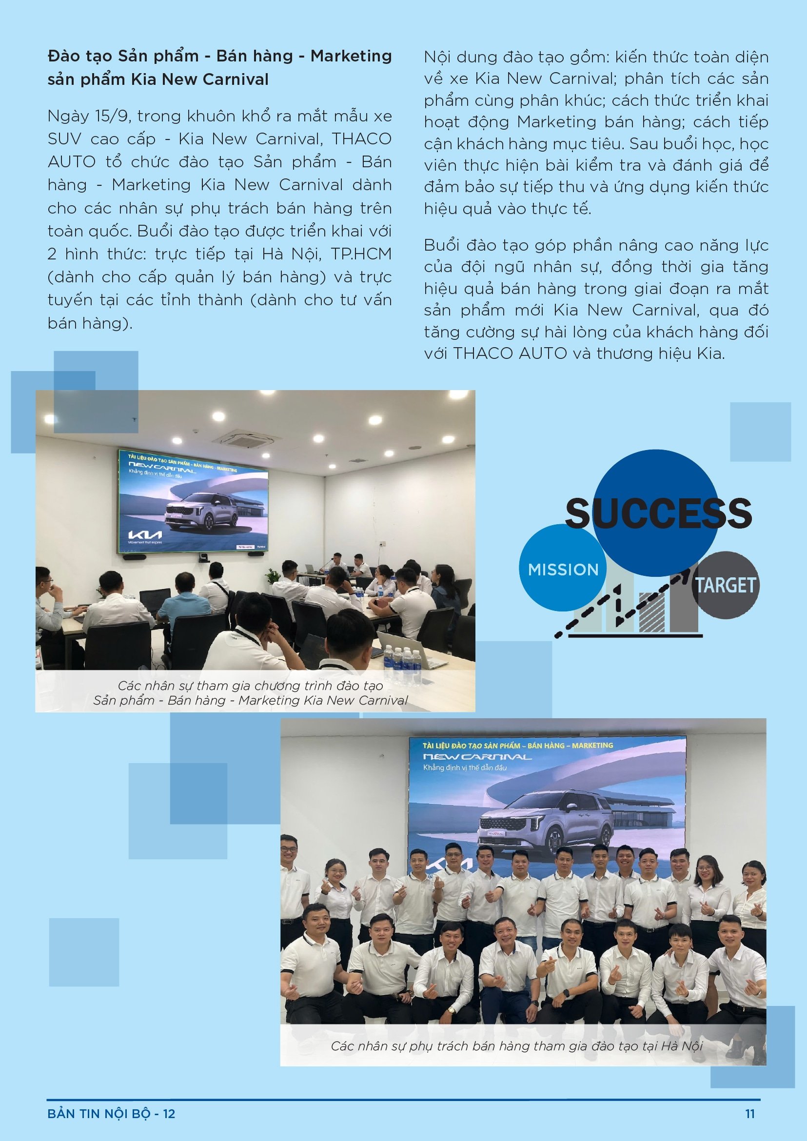 BẢN TIN NỘI BỘ SỐ 12-11