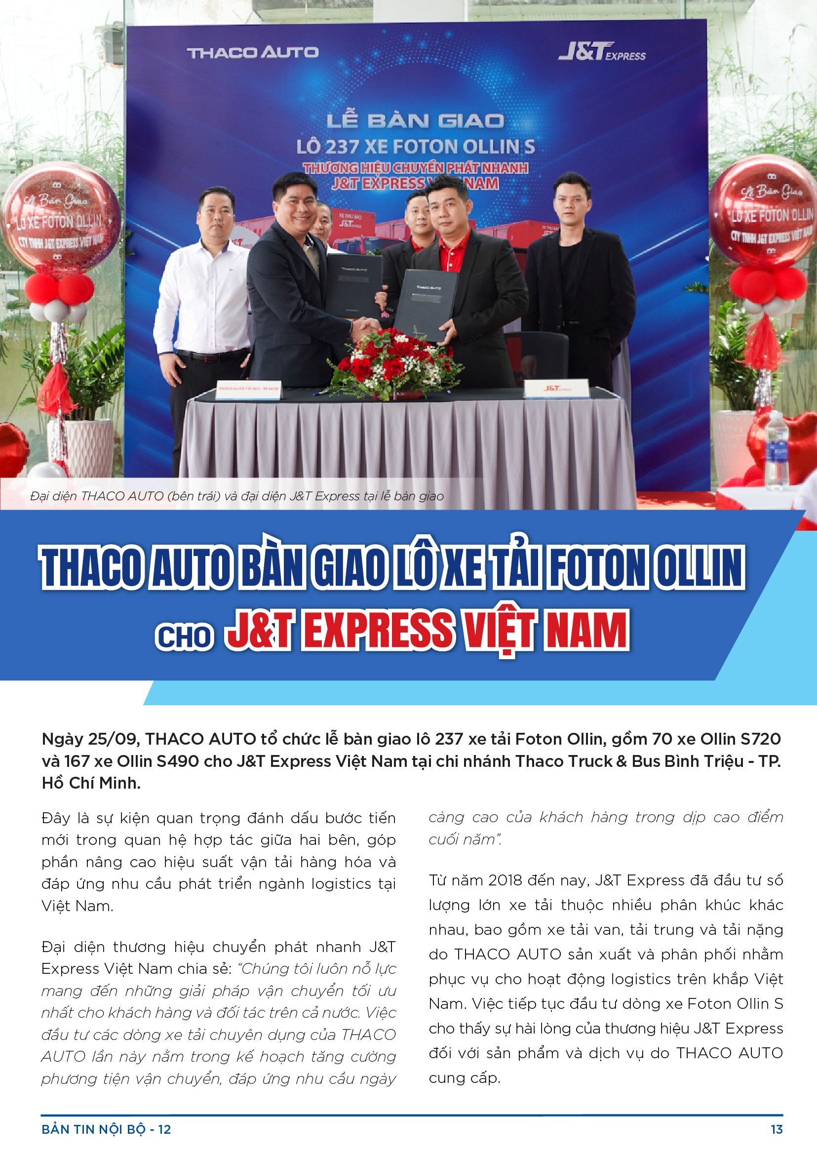 BẢN TIN NỘI BỘ SỐ 12-13