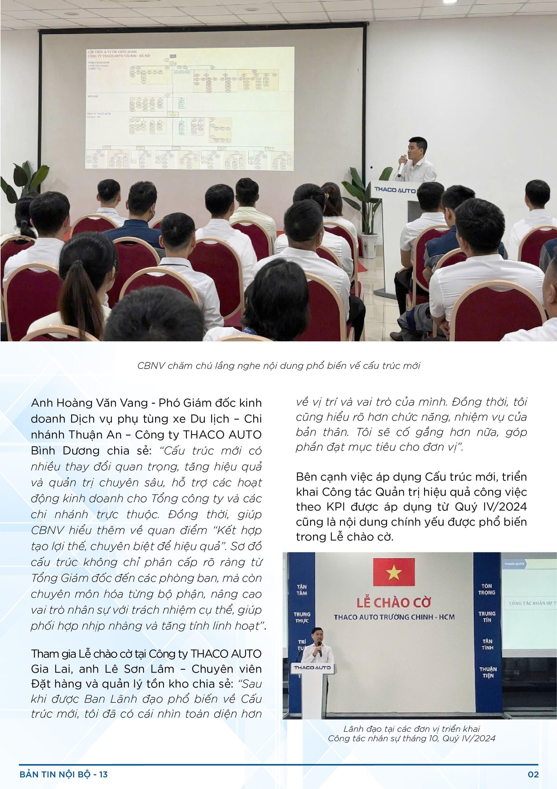 BẢN TIN NỘI BỘ SỐ 13-02