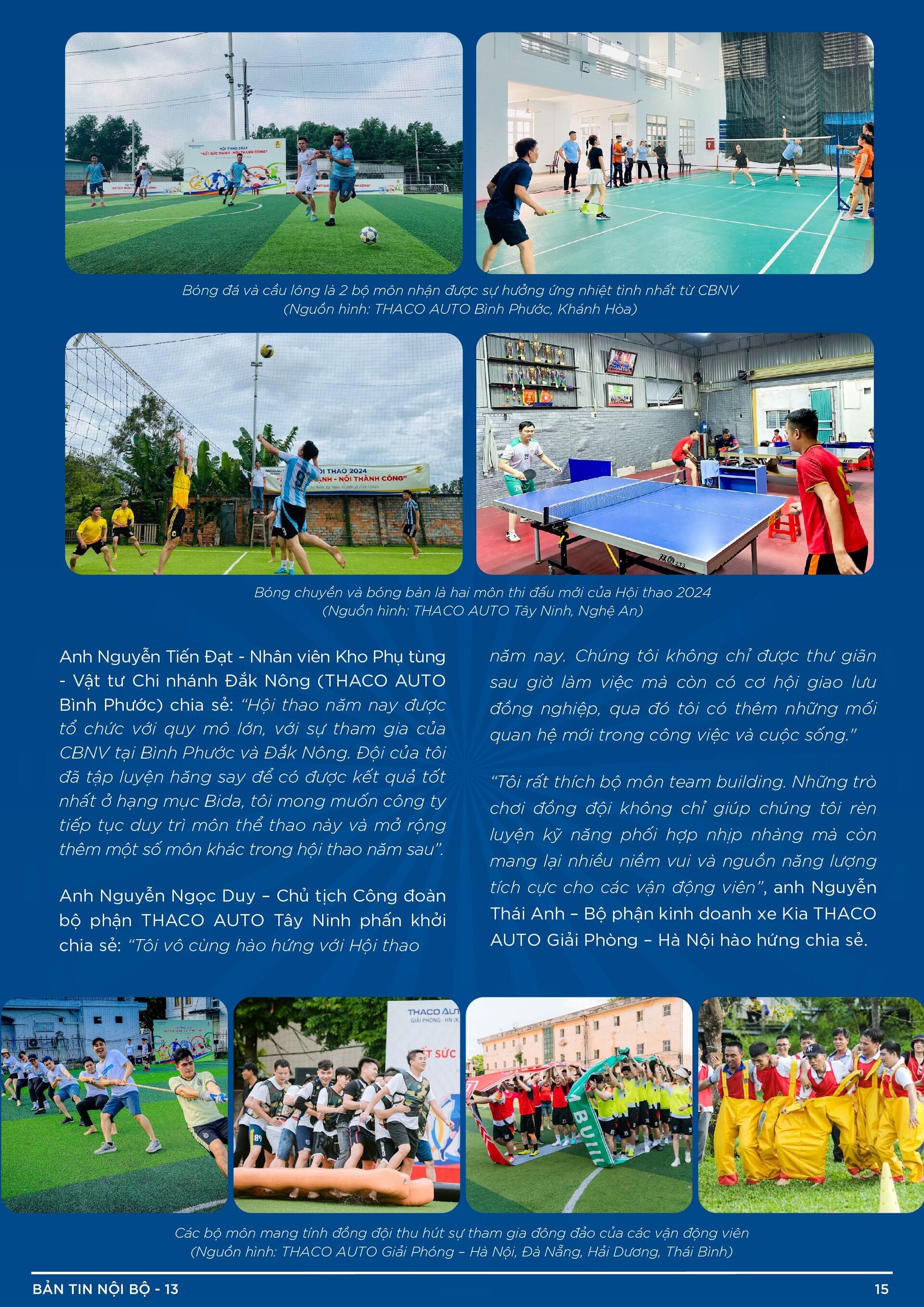 BẢN TIN NỘI BỘ SỐ 13-15