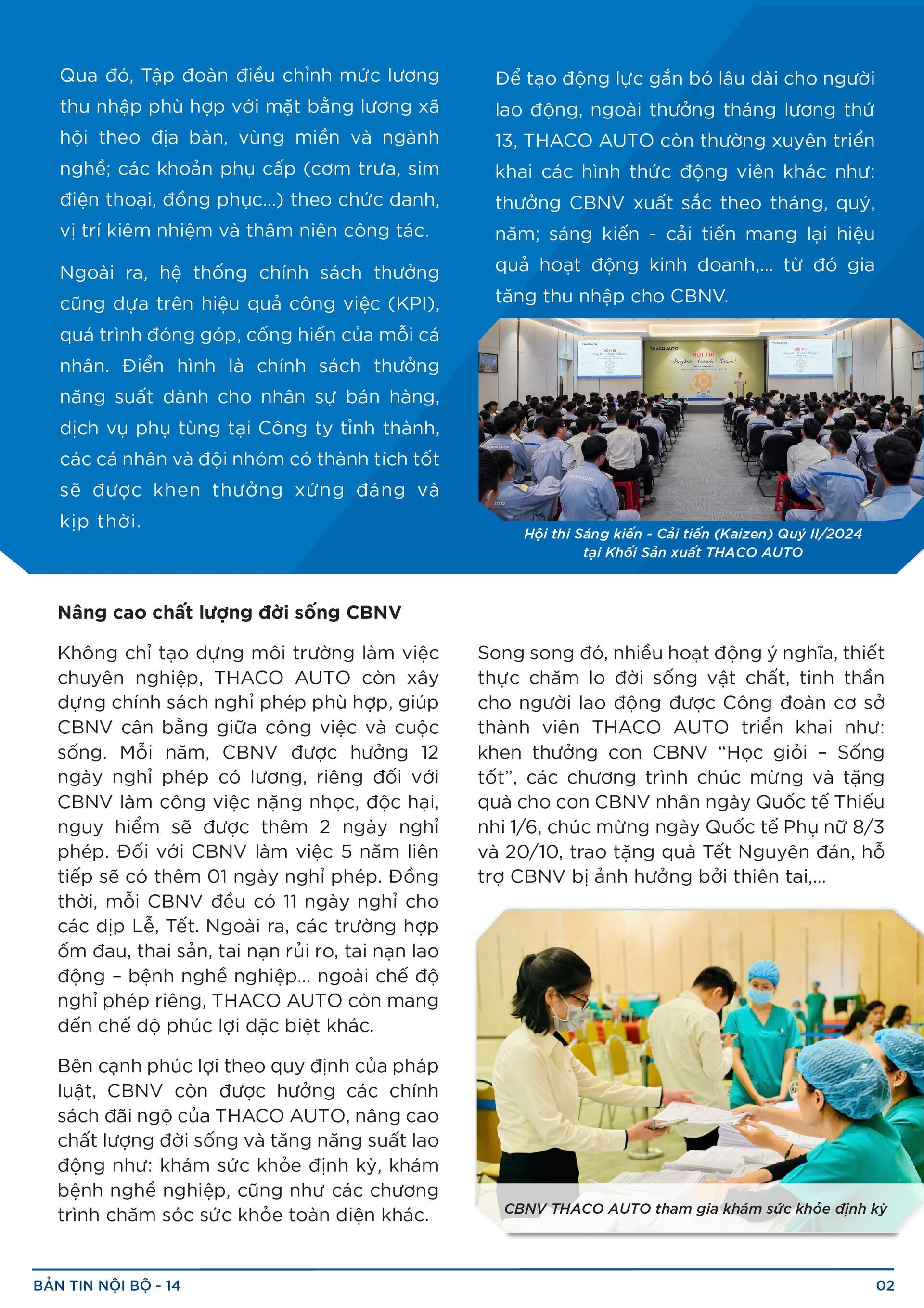 BẢN TIN NỘI BỘ SỐ 14-02