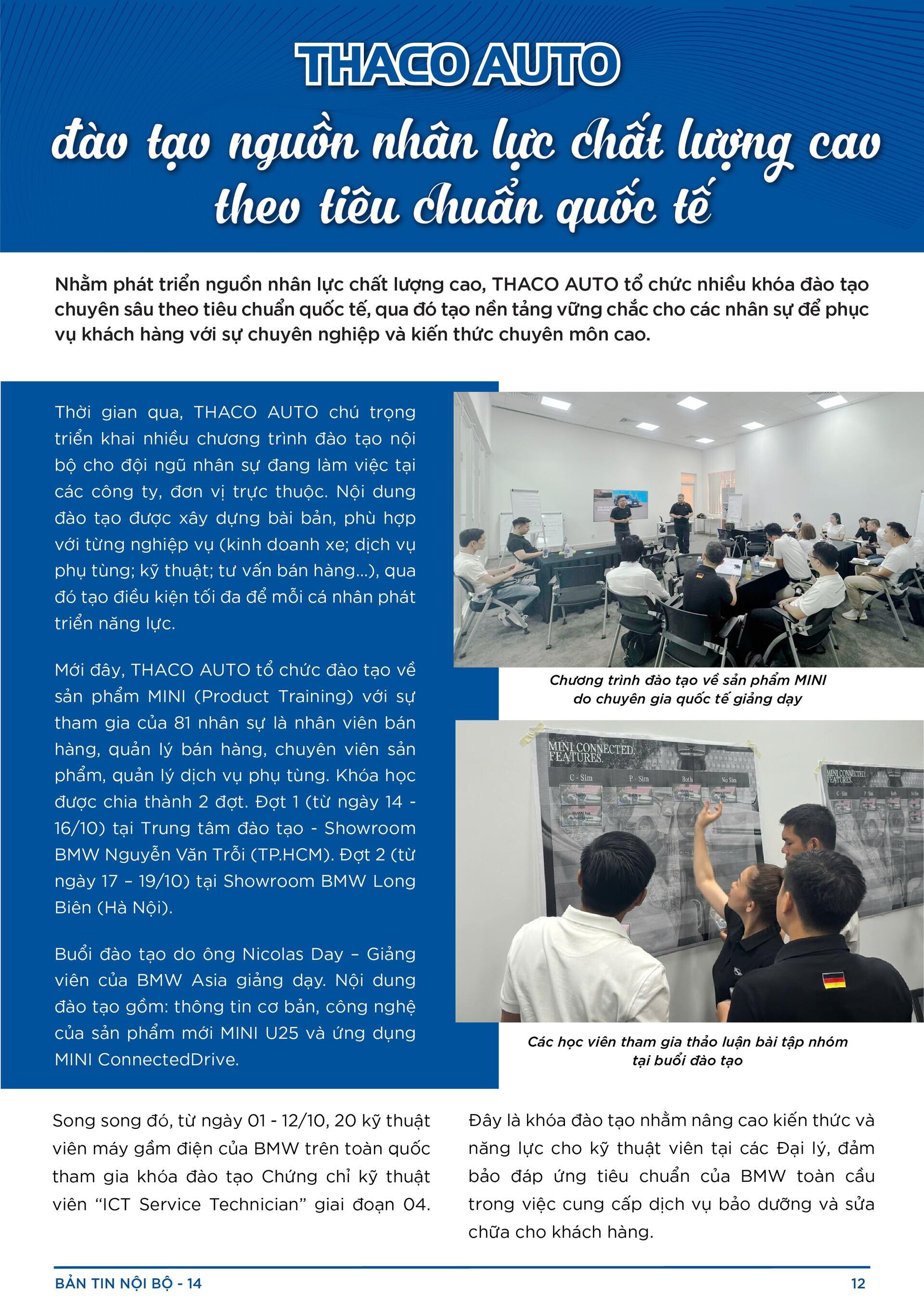 BẢN TIN NỘI BỘ SỐ 14-12