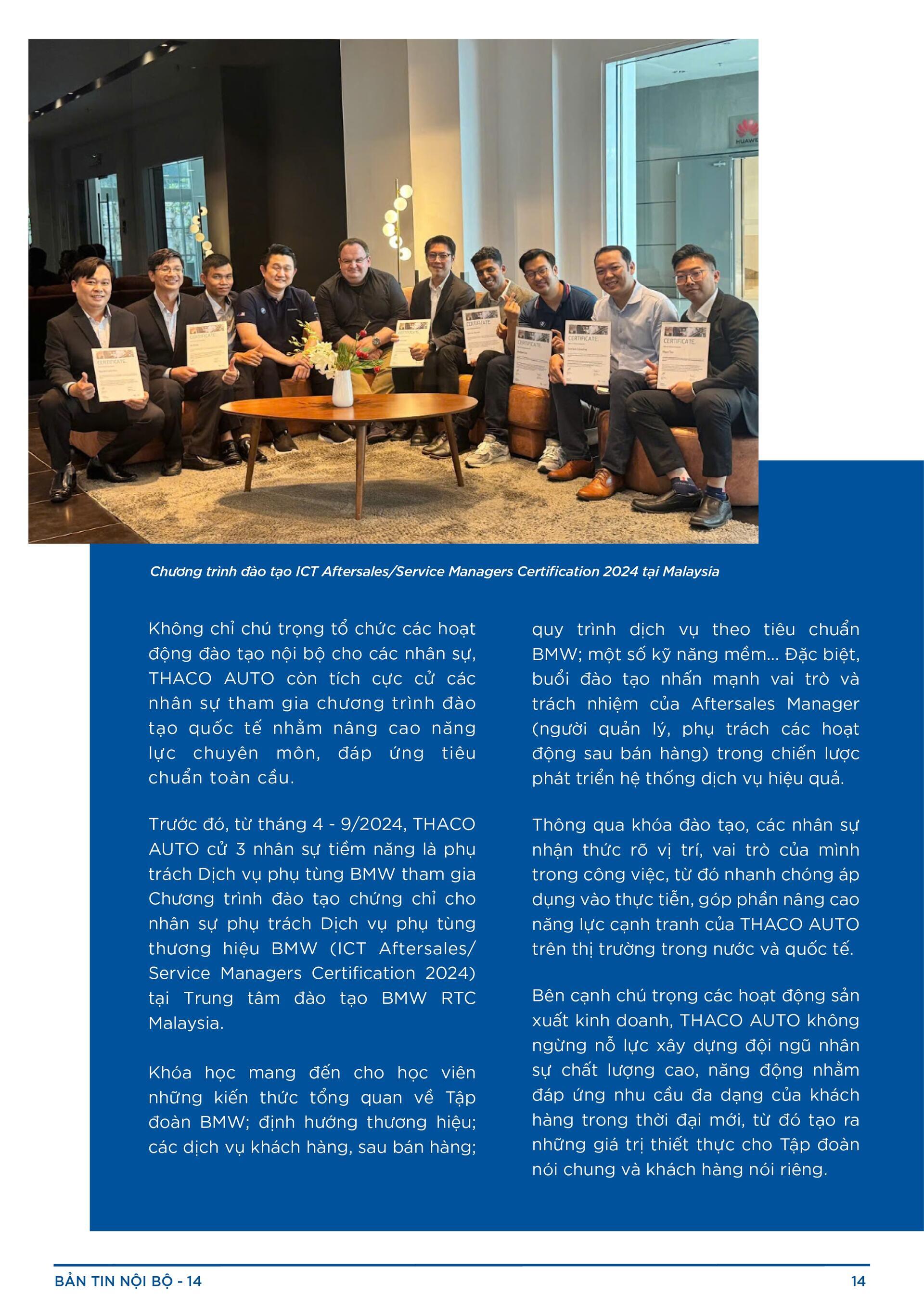 BẢN TIN NỘI BỘ SỐ 14-14