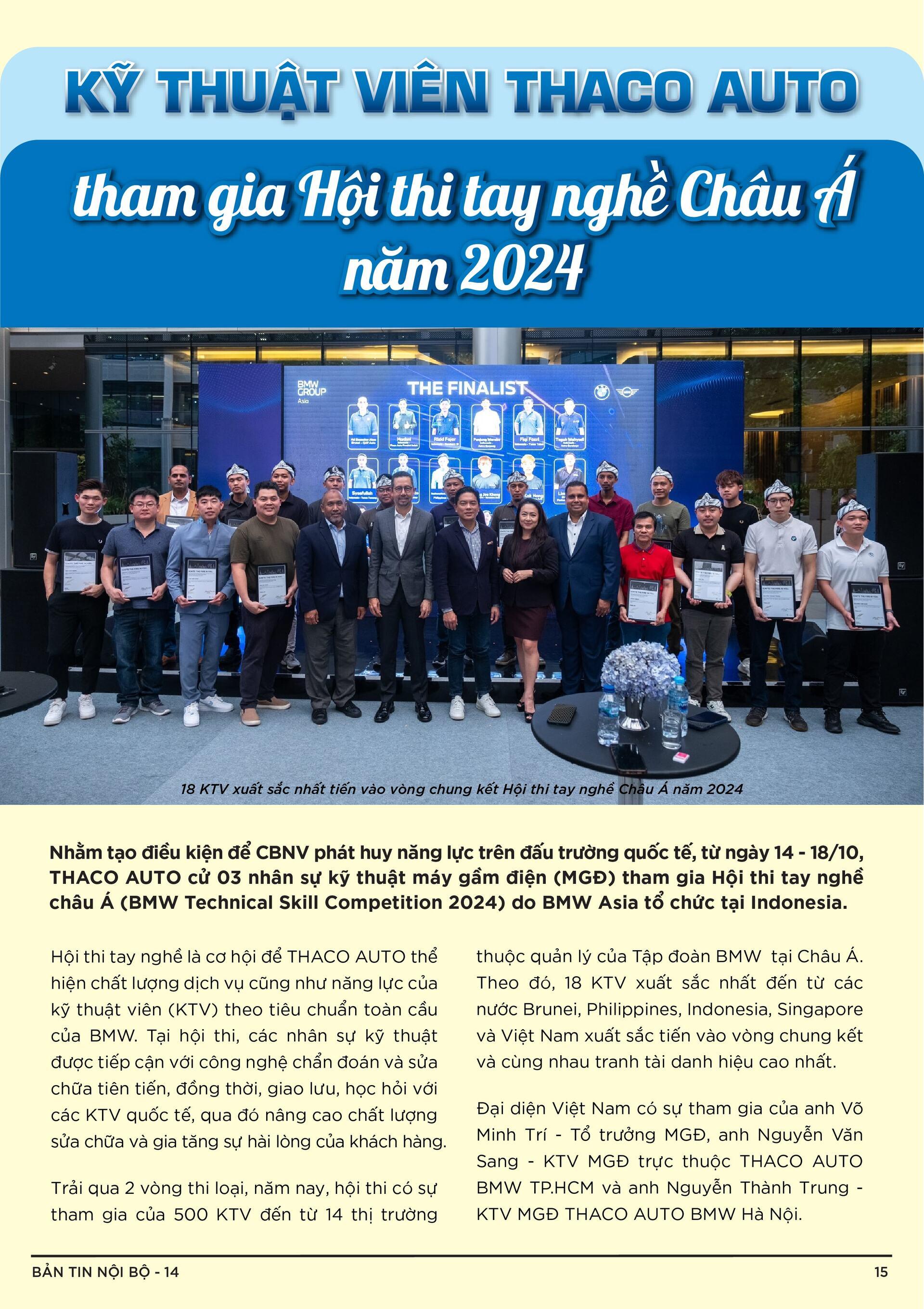 BẢN TIN NỘI BỘ SỐ 14-15