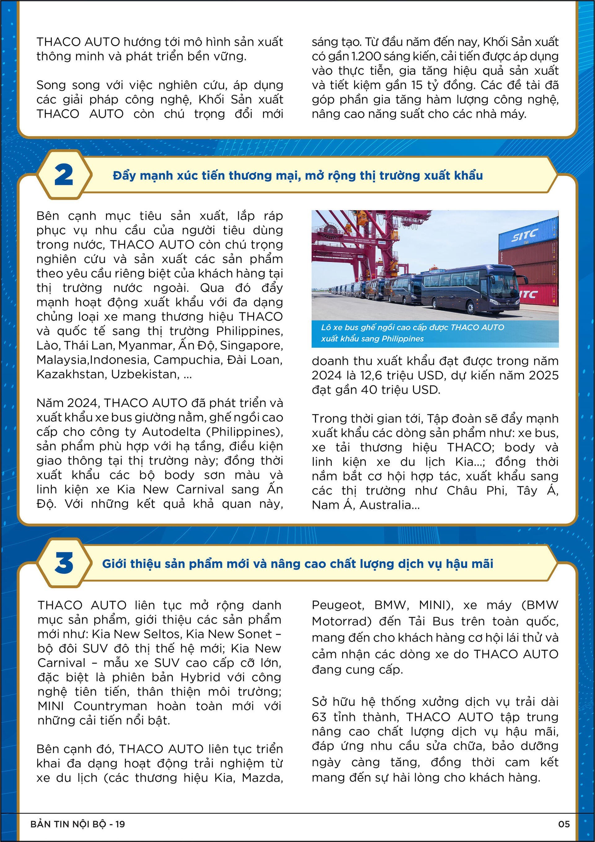 BẢN TIN NỘI BỘ SỐ 19-05