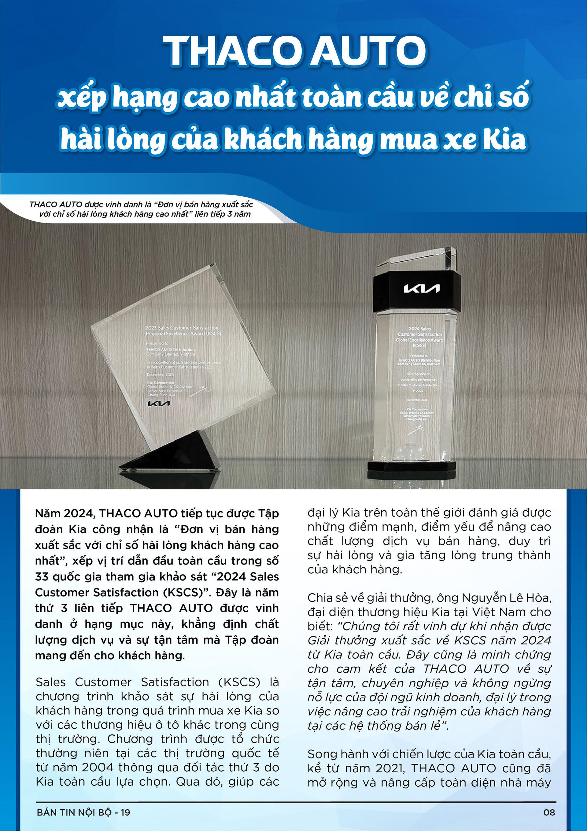 BẢN TIN NỘI BỘ SỐ 19-08