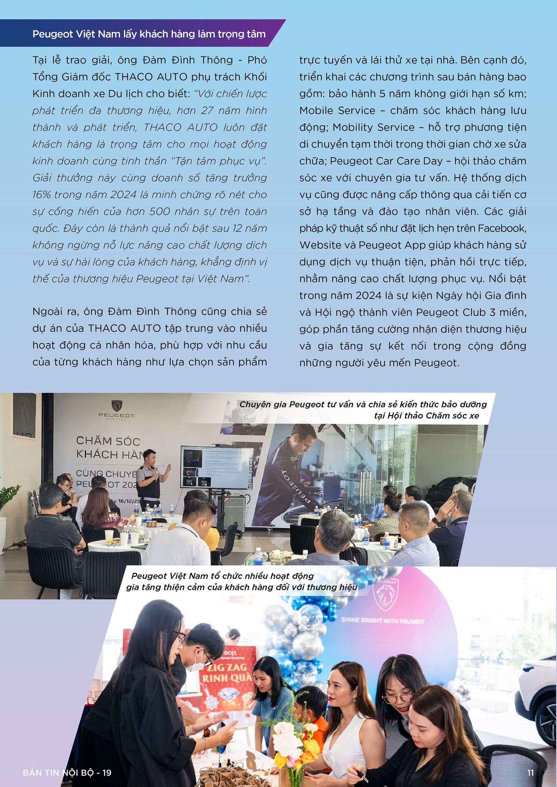 BẢN TIN NỘI BỘ SỐ 19-11