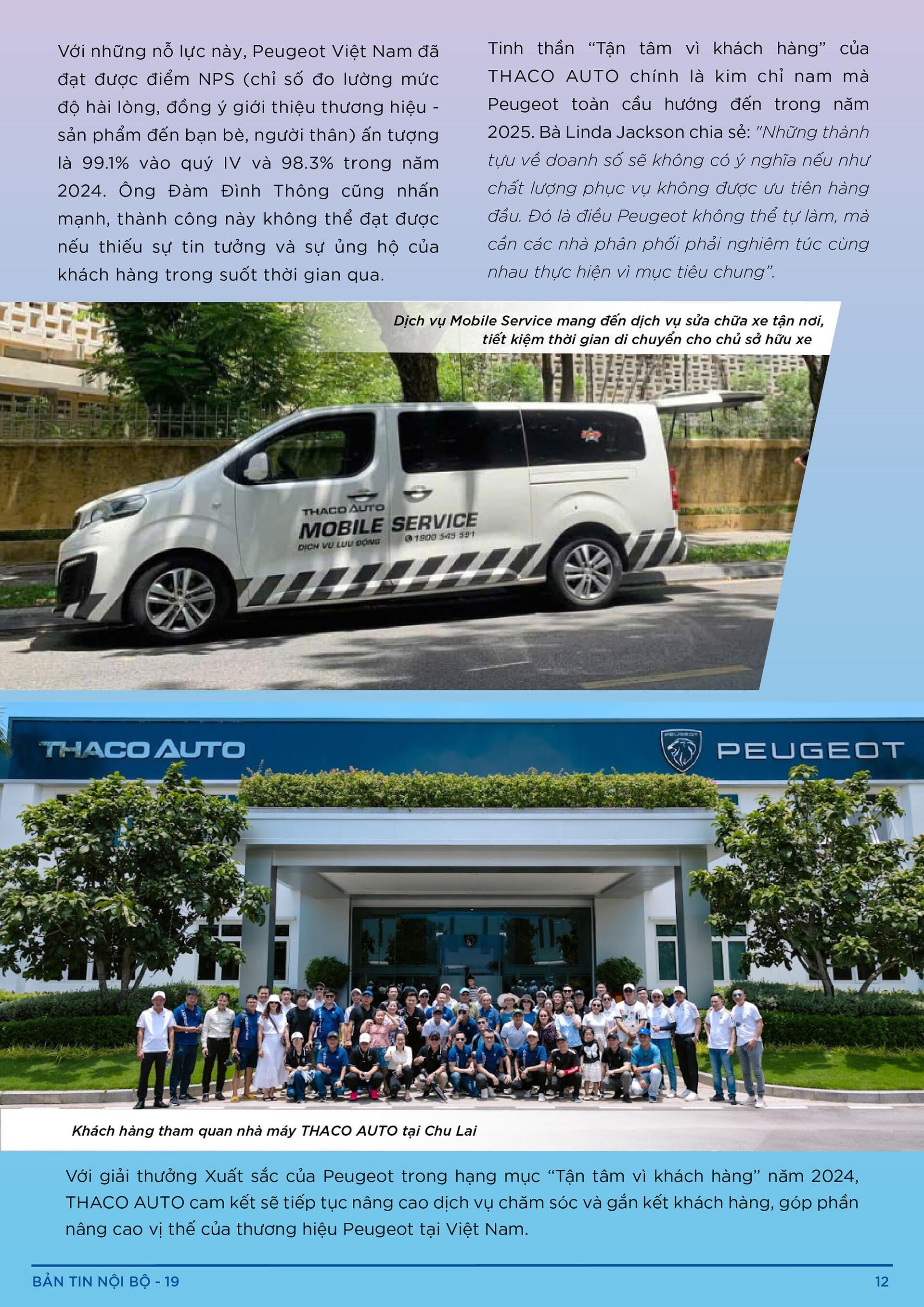 BẢN TIN NỘI BỘ SỐ 19-12