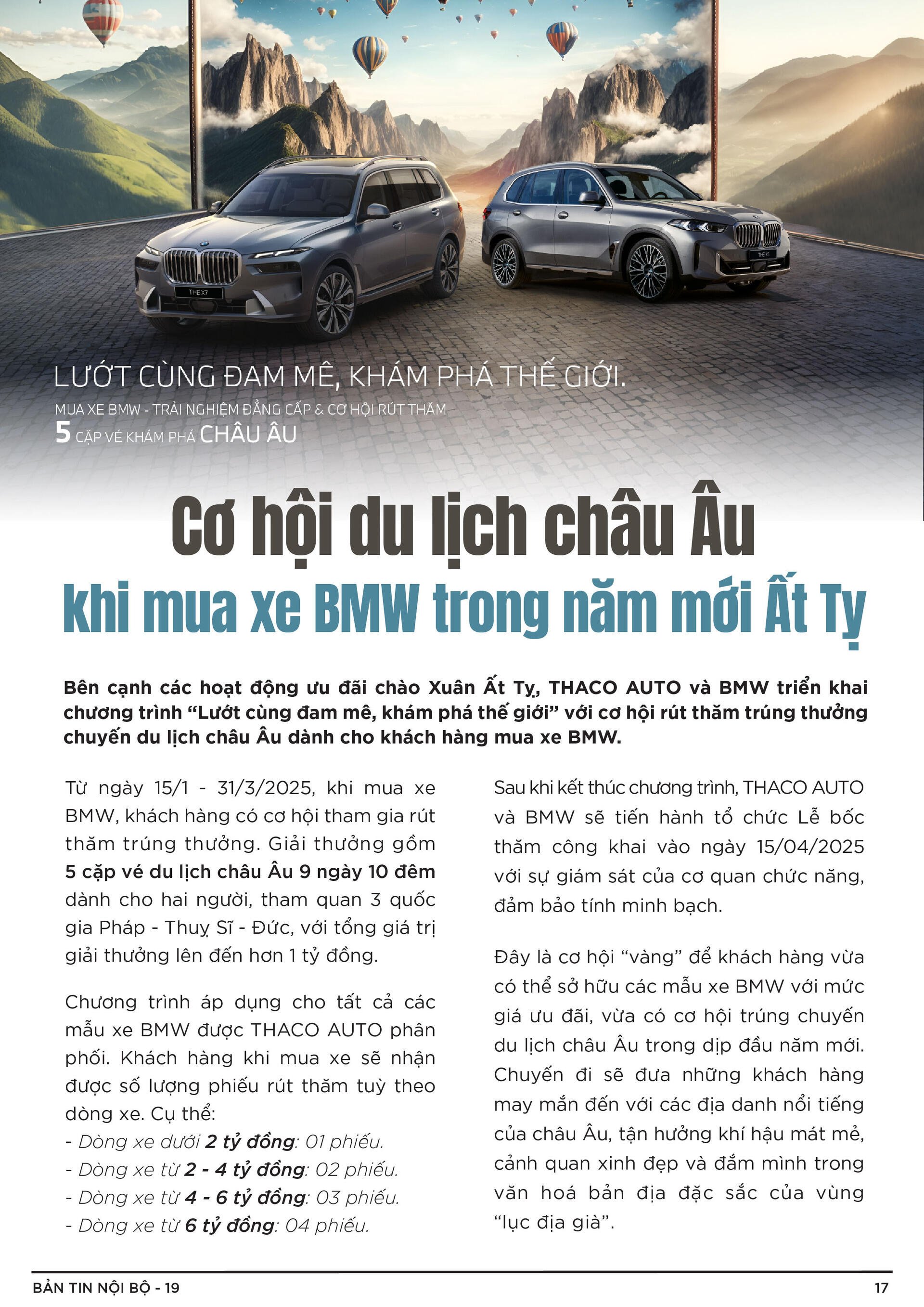 BẢN TIN NỘI BỘ SỐ 19-17