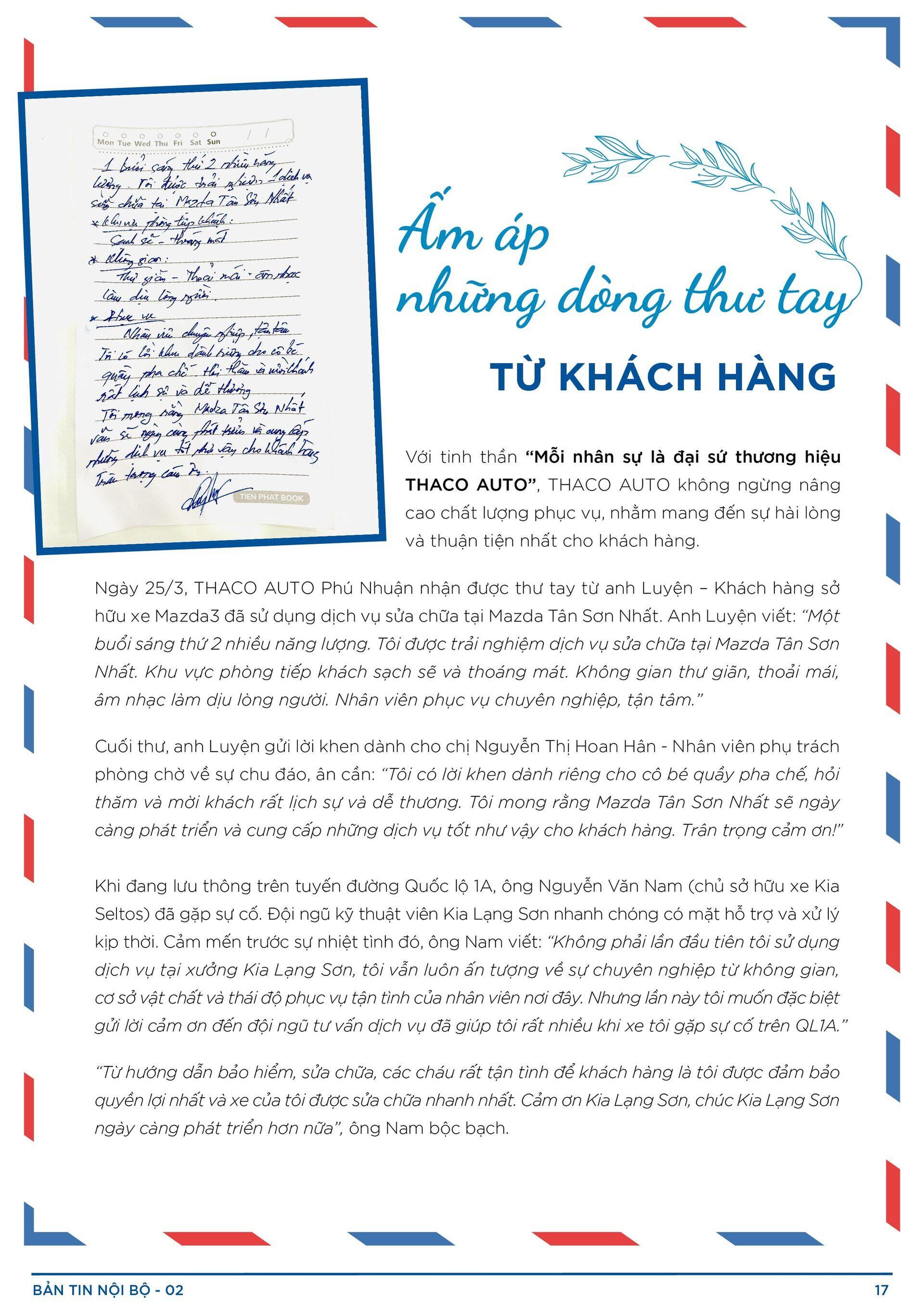 BẢN TIN NỘI BỘ SỐ 2-17