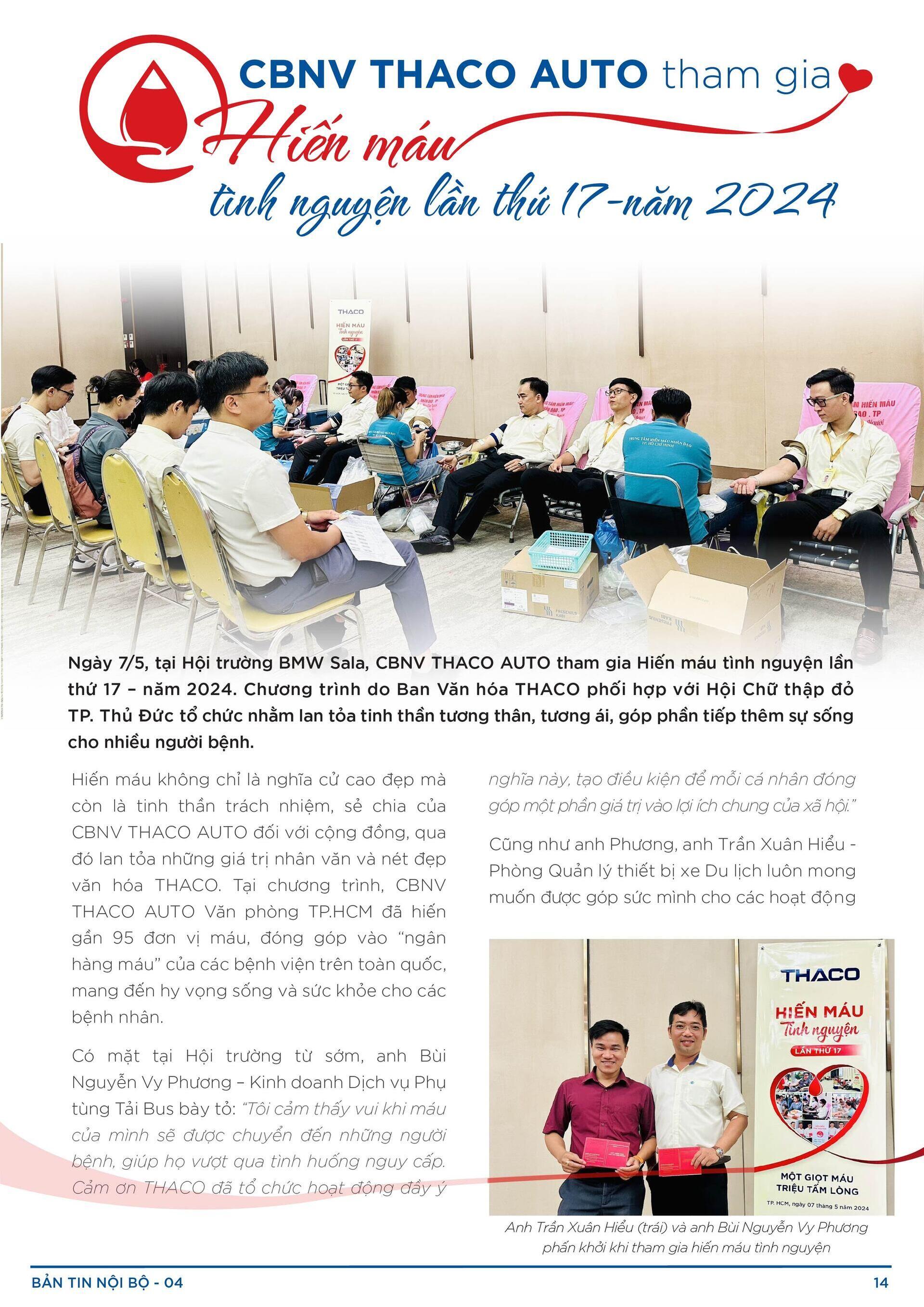 BẢN TIN NỘI BỘ SỐ 4-14