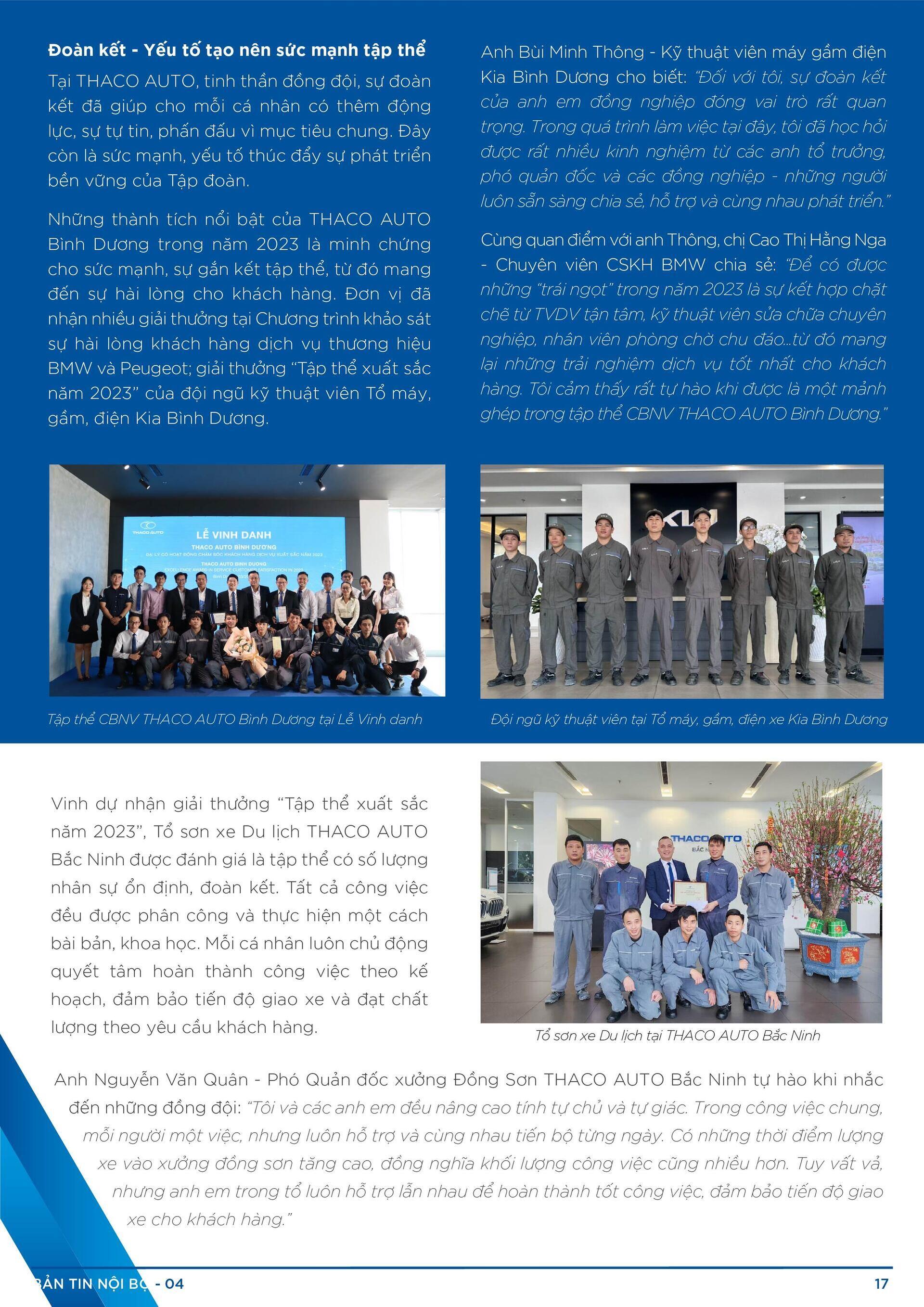 BẢN TIN NỘI BỘ SỐ 4-17