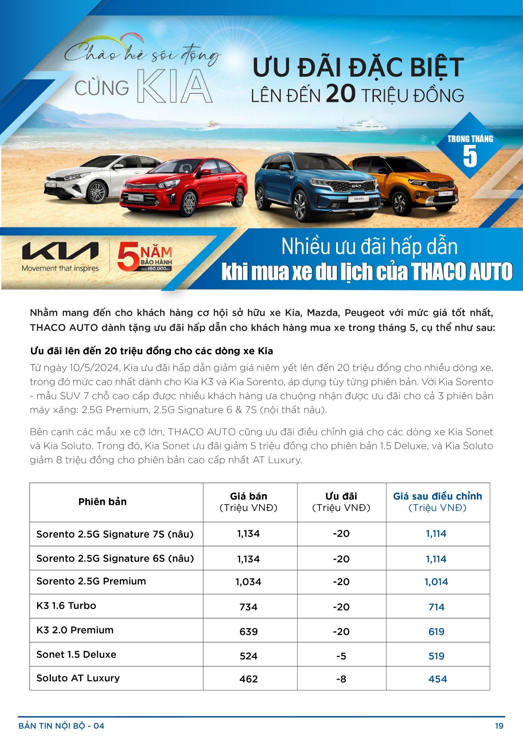 BẢN TIN NỘI BỘ SỐ 4-19