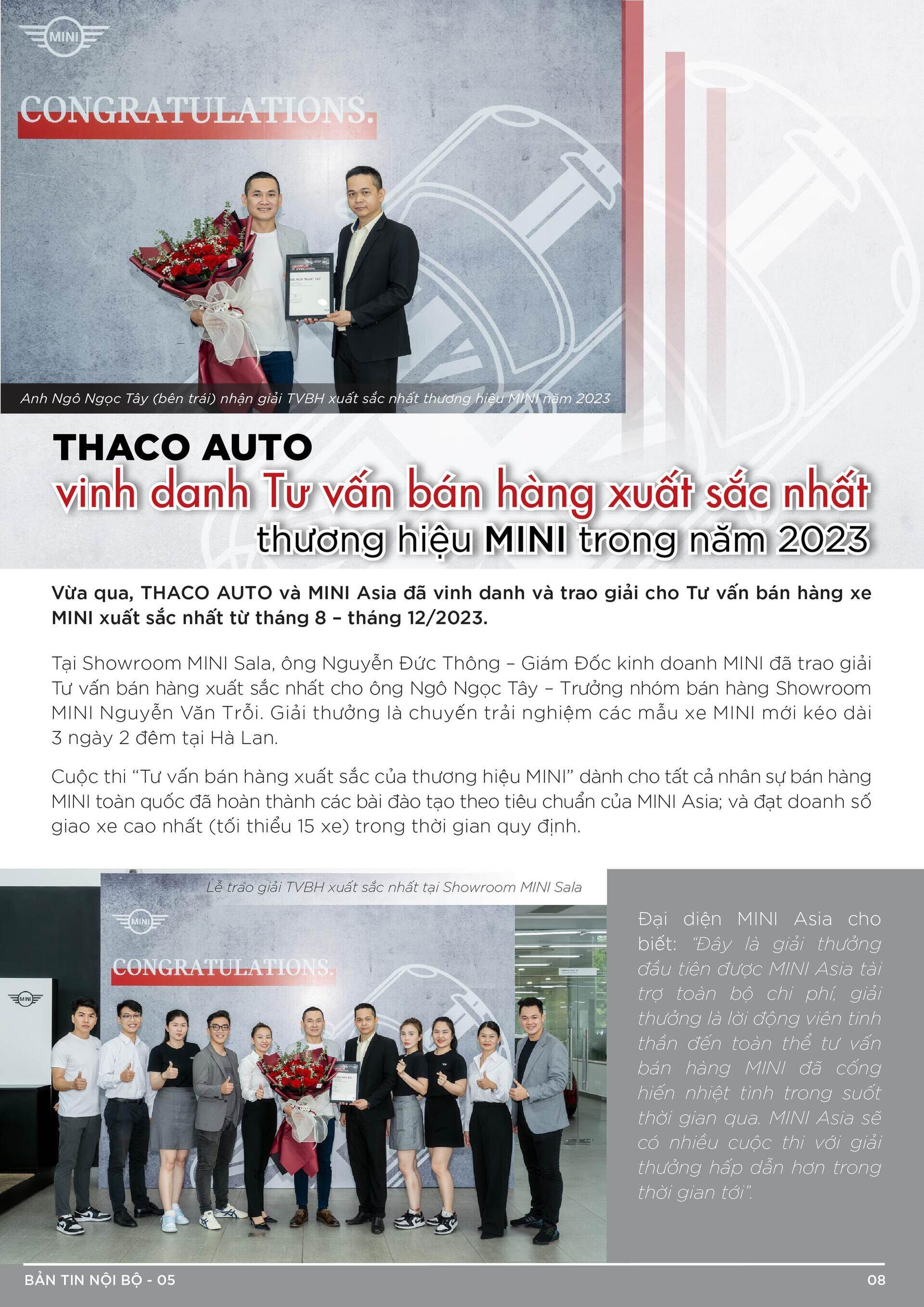 BẢN TIN NỘI BỘ SỐ 5-08