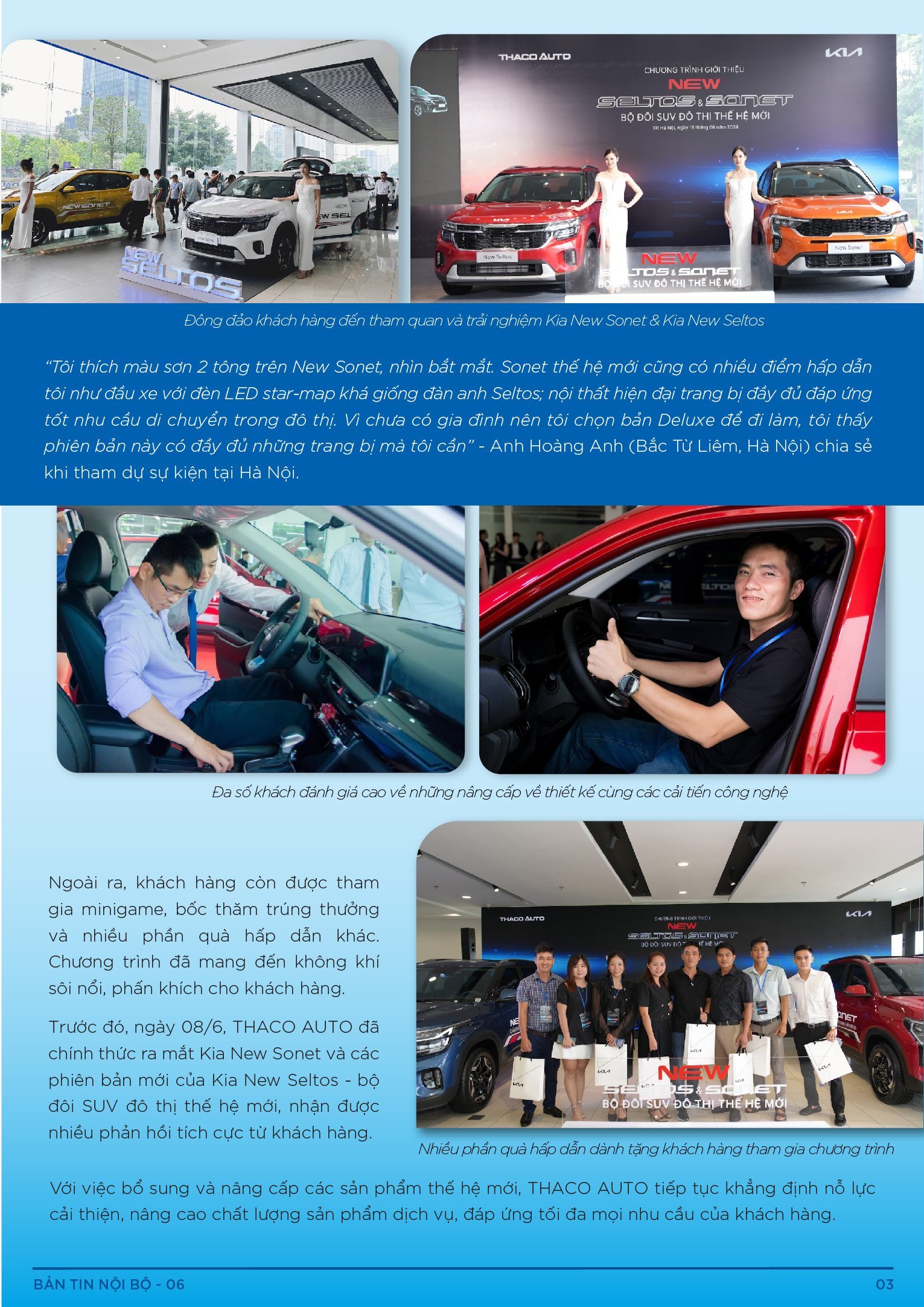 BẢN TIN NỘI BỘ SỐ 6-03