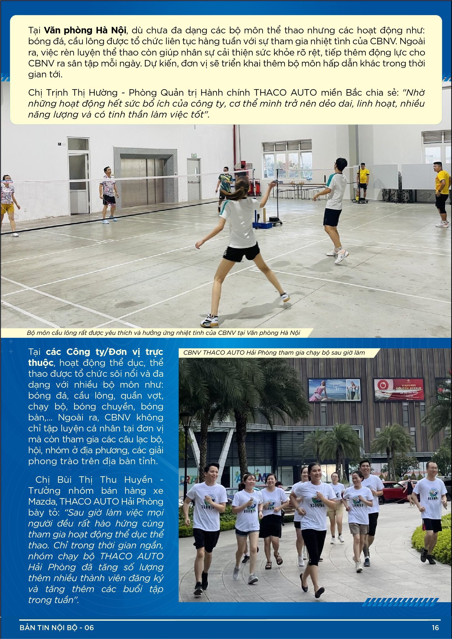 BẢN TIN NỘI BỘ SỐ 6-16