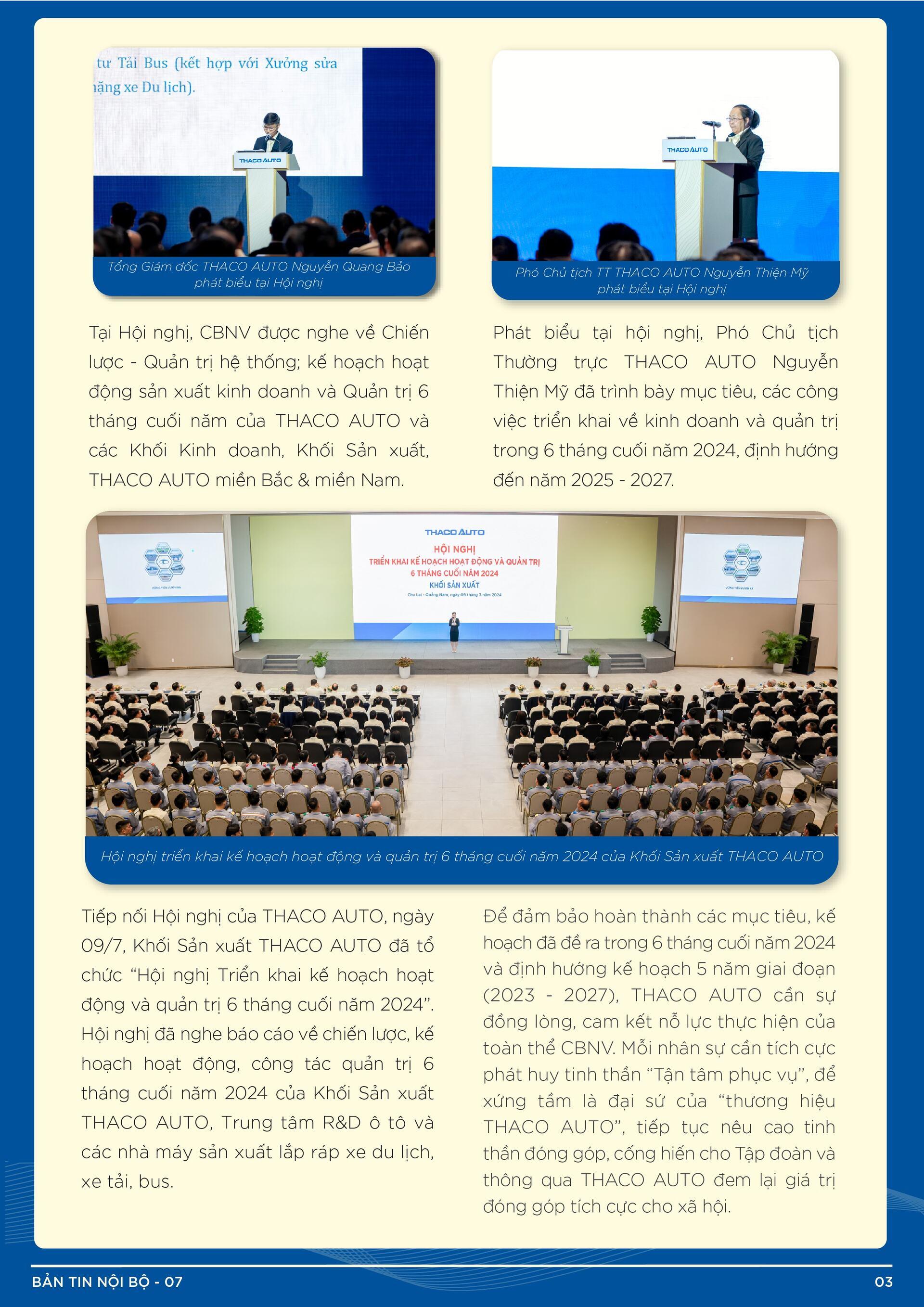 BẢN TIN NỘI BỘ SỐ 7-03